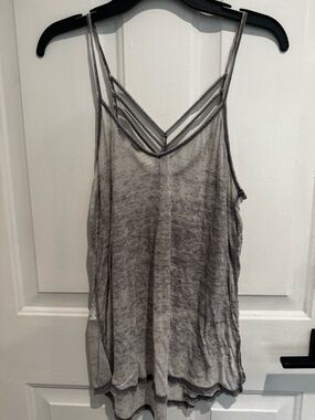 Express Gray Double-Strap V-Neck Camisole